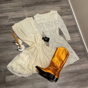 VINTAGE JESSICA MCCLINTOCK LACE GOWN